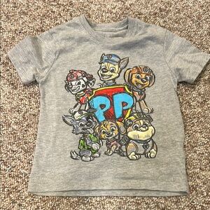 GAP Gray Kids Short Sleeve Tee with Paw Patrol Characters
